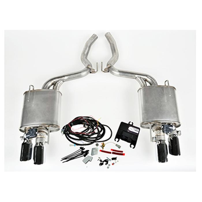 2015-2017 Mustang 2.3L EcoBoost ROUSH Quad Tip Active Exhaust Kit (COUPE ONLY)